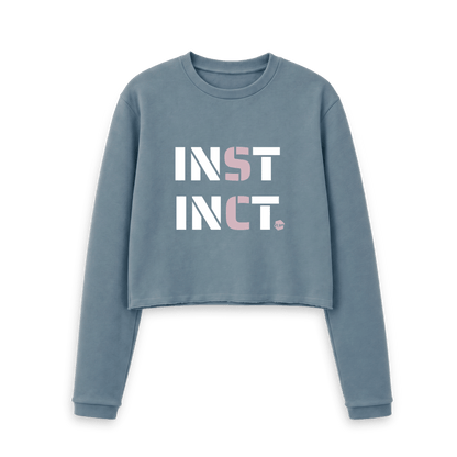 Stone Blue Printed Boxy Jumpers Front