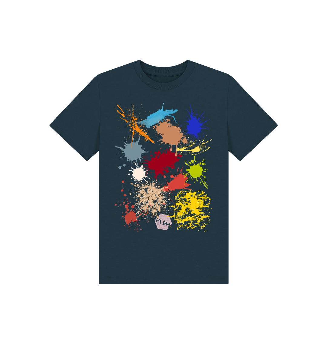 Denim Blue Printed Kids T-Shirt