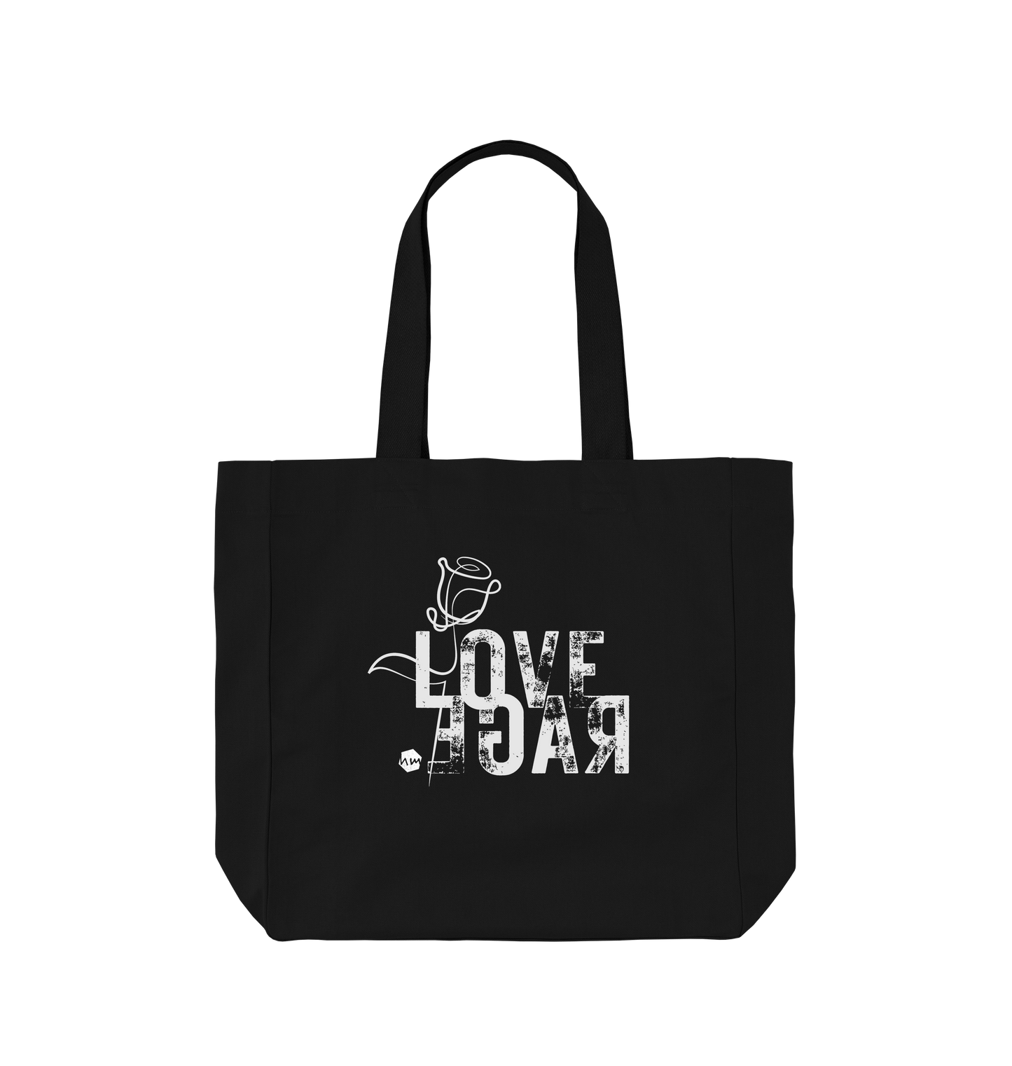 Black Printed Bag Front