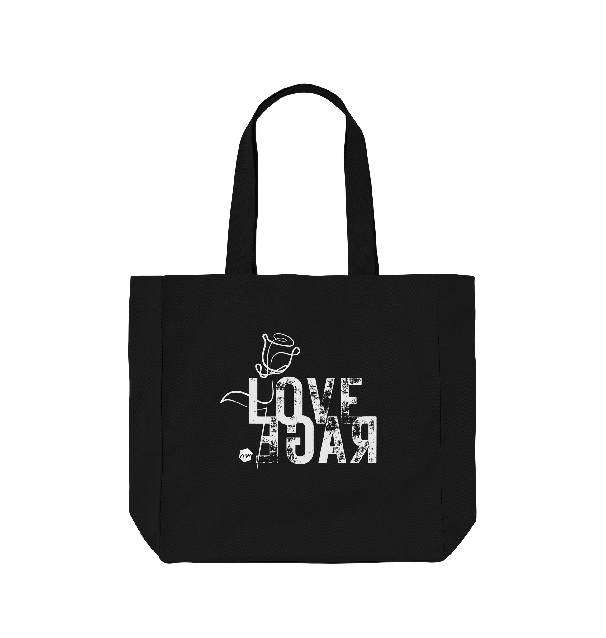 Black Printed Bag Front