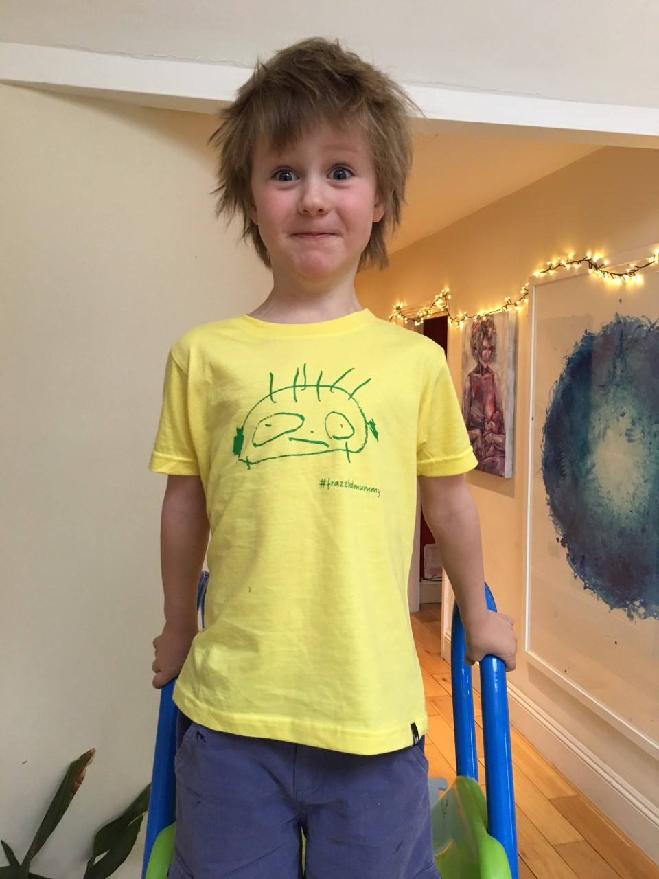 Frazzled Mummy Toddler T-shirt with original logo