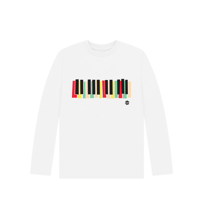 White Printed Kids T-Shirt Front