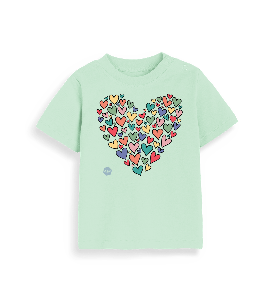 Mint Printed Kids T-Shirt Front
