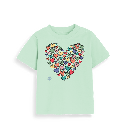 Mint Printed Kids T-Shirt Front