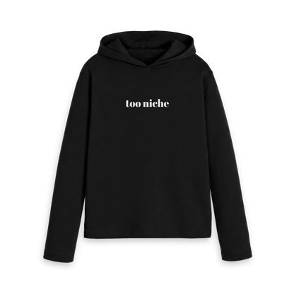 Black Printed Hoody Front