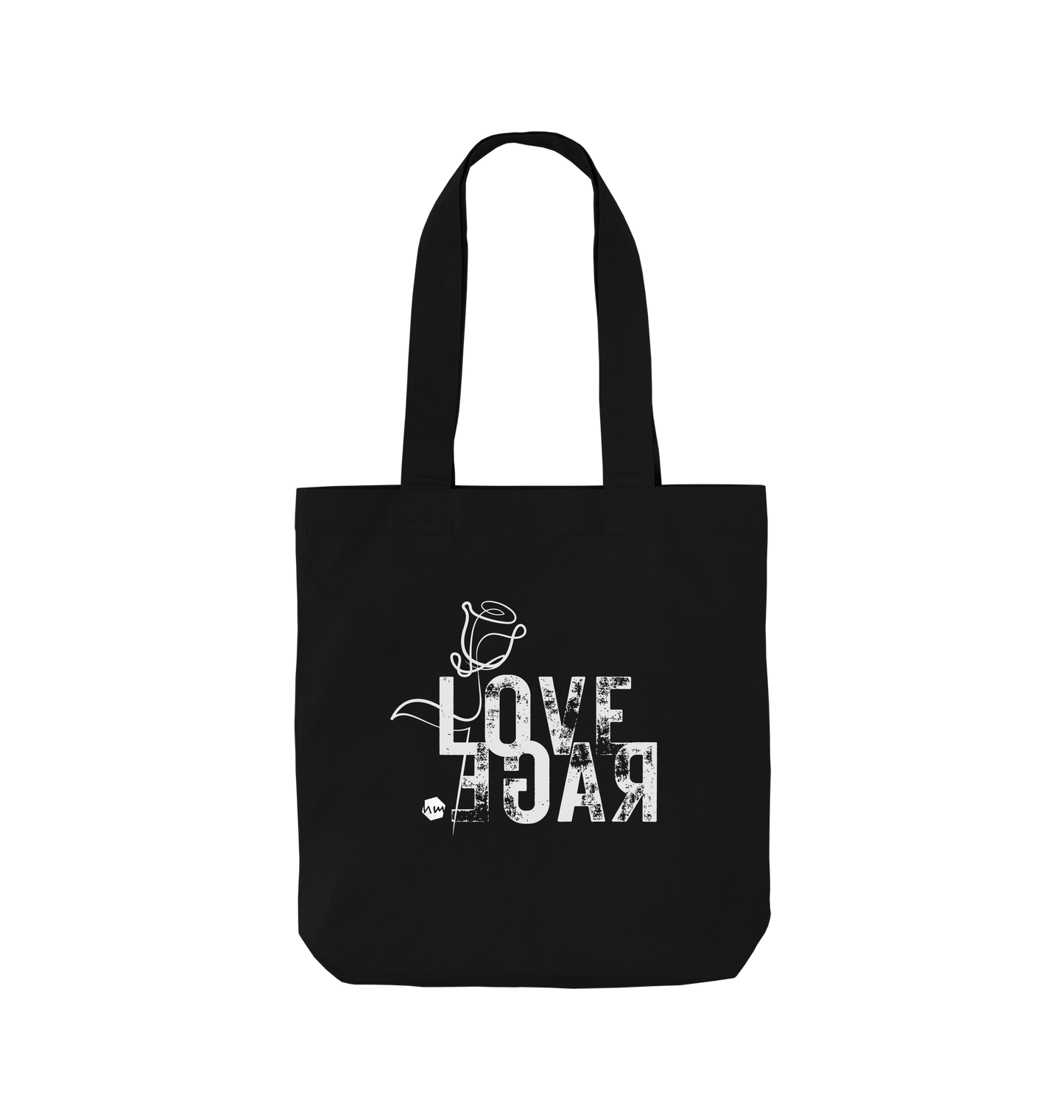 Black Printed Bag Front