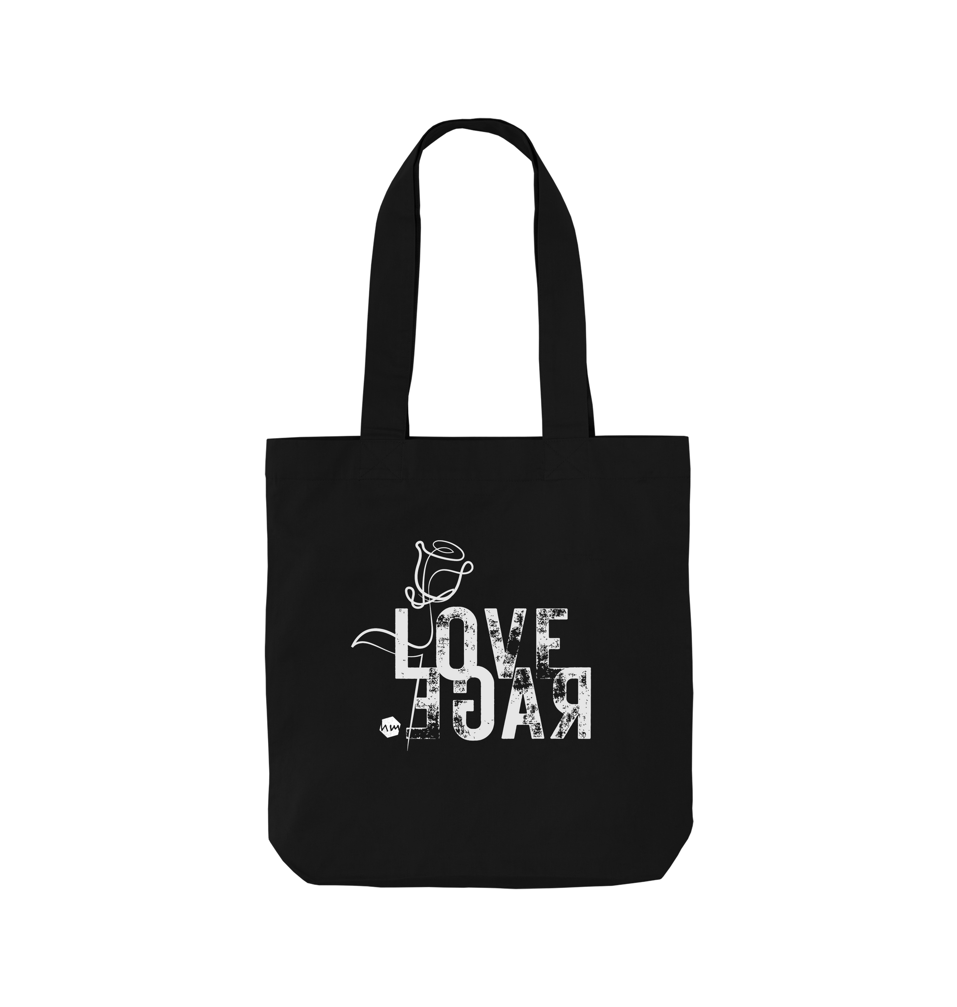 Black Printed Bag Front