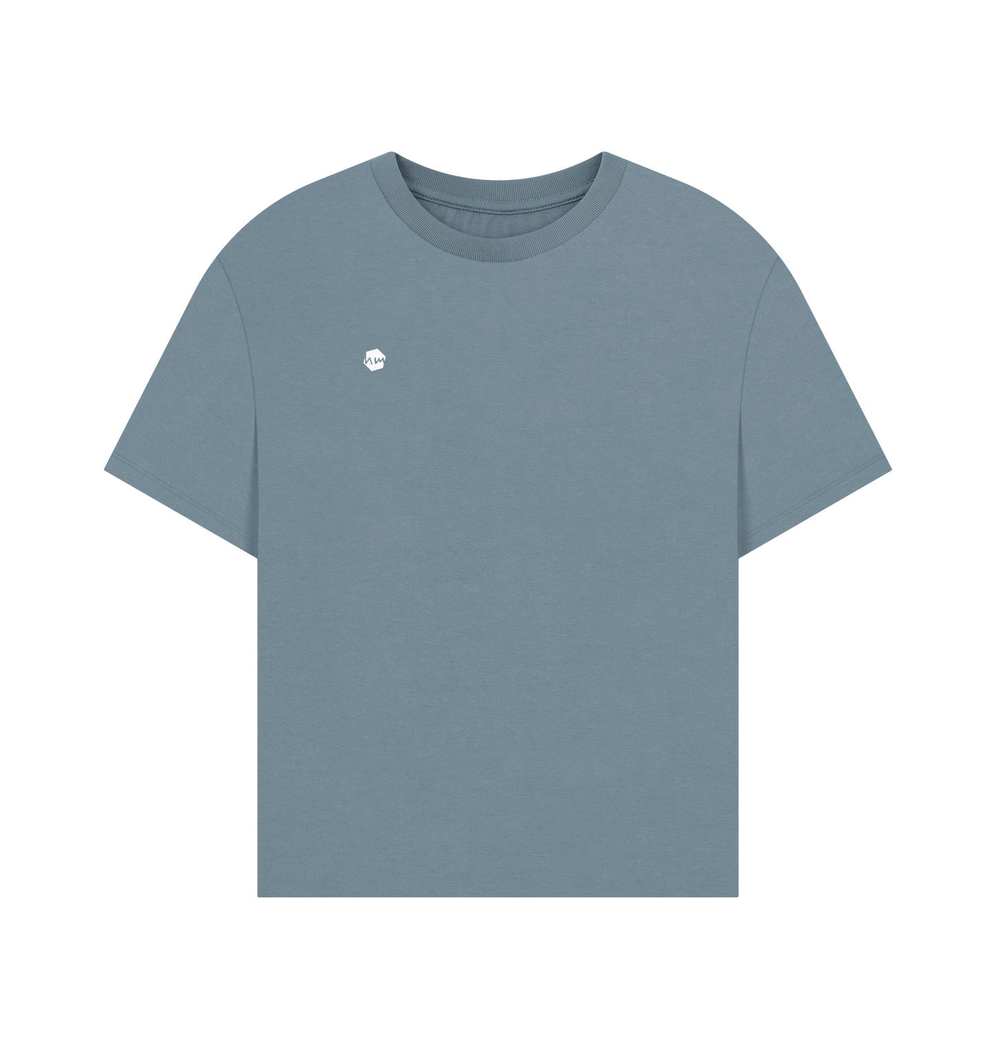 Stone Blue Printed T-shirt Front