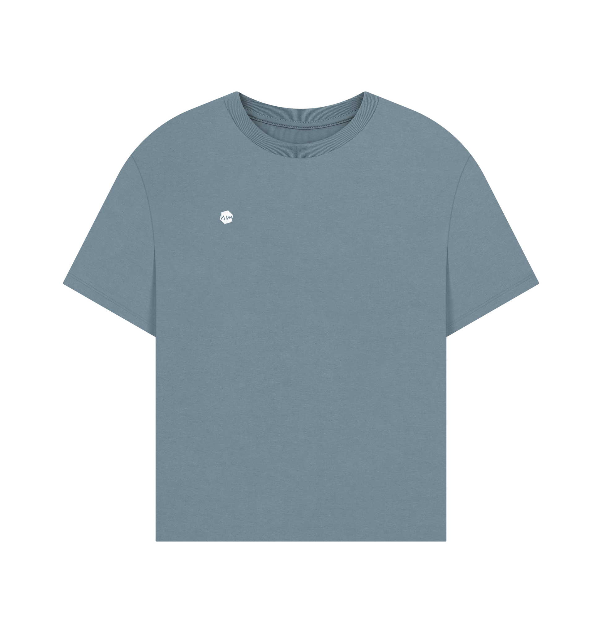 Stone Blue Printed T-shirt Front