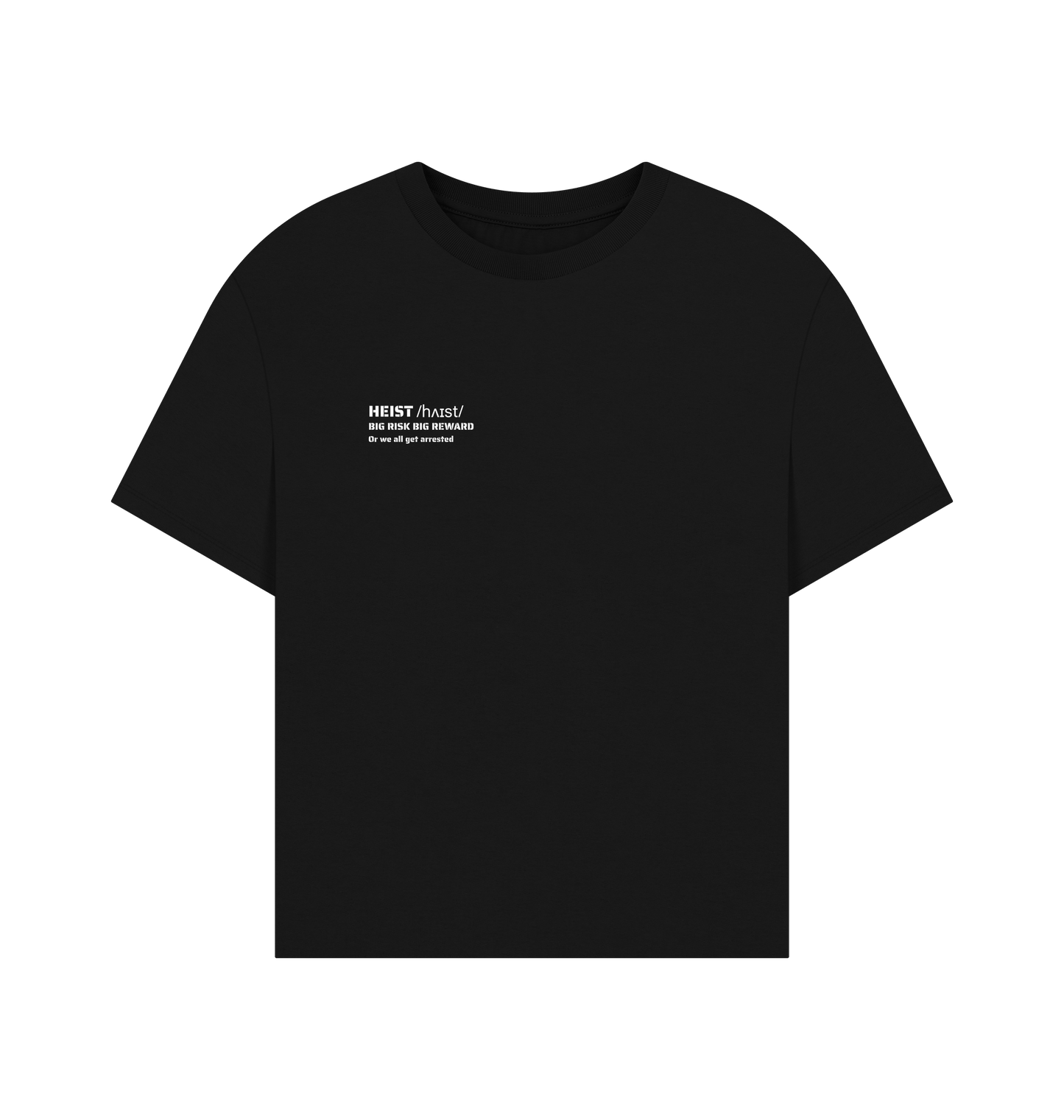 Black Printed T-shirt Front