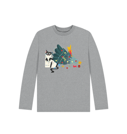 Athletic Grey Printed Kids T-Shirt Front