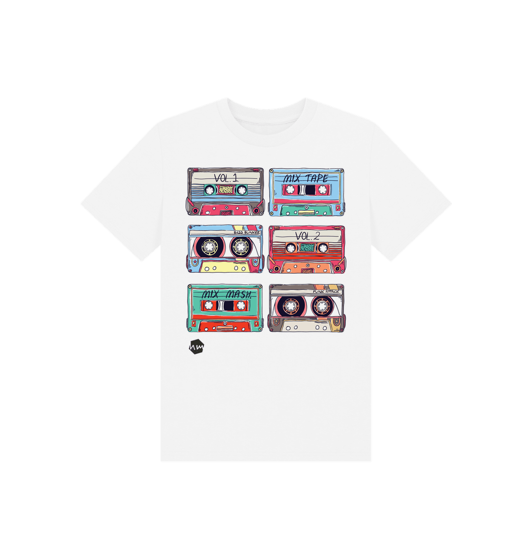 White Printed Kids T-Shirt