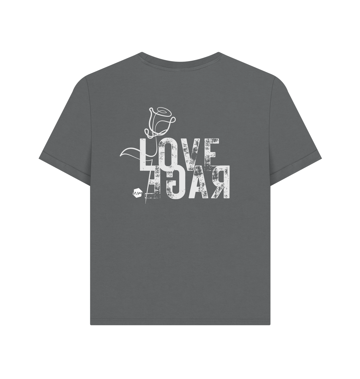 Slate Grey Printed T-shirt Back