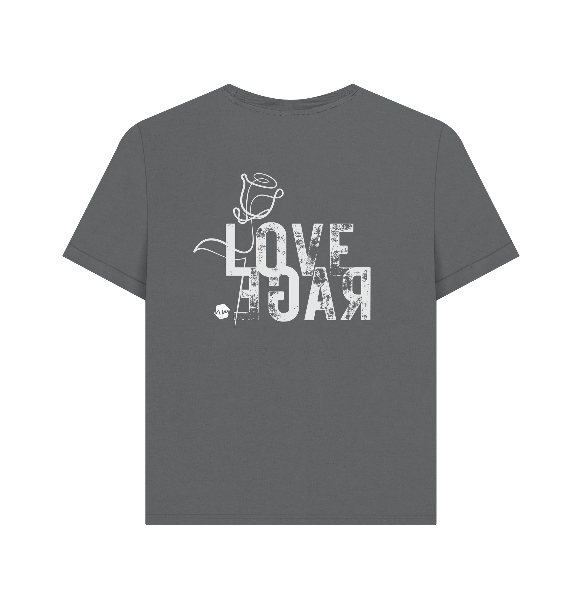 Slate Grey Printed T-shirt Back