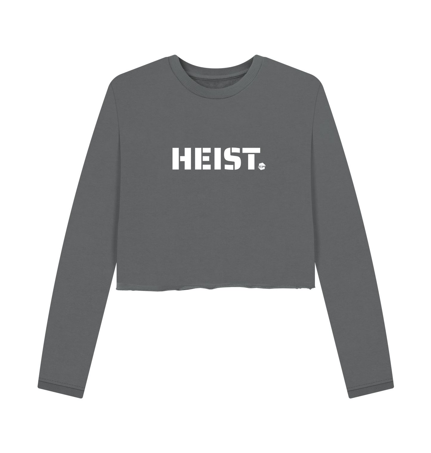 Slate Grey Printed Boxy Jumpers Front