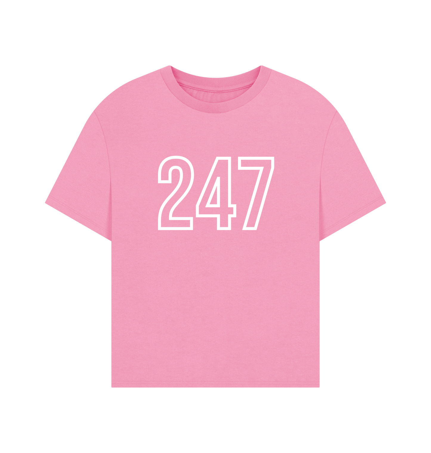 Rose Pink Printed T-shirt Front