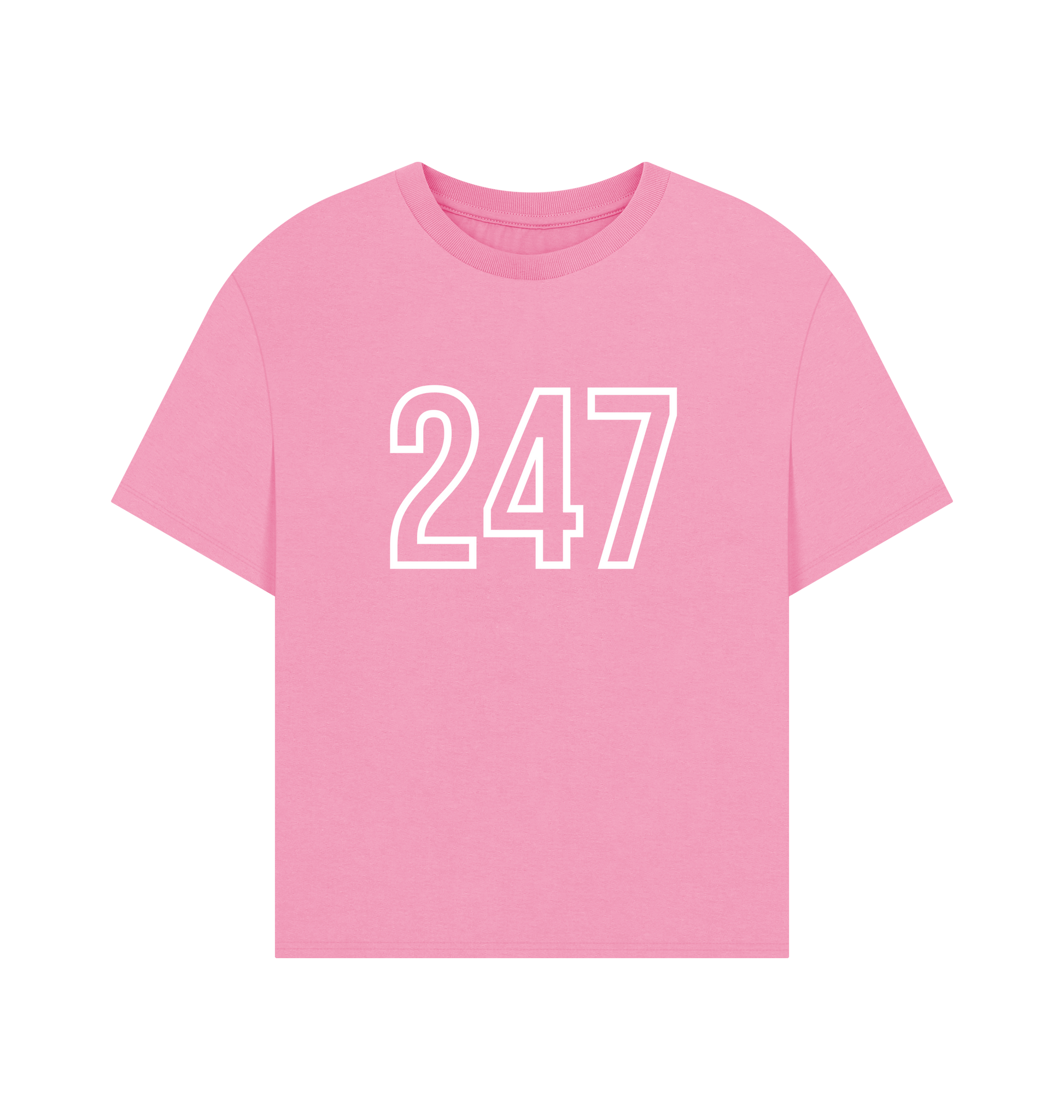 Rose Pink Printed T-shirt Front
