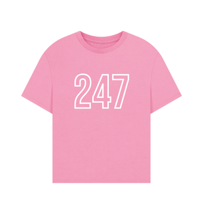 Rose Pink Printed T-shirt Front