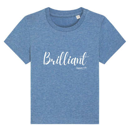 'Brilliant' Toddler T-shirt, Blue with original logo