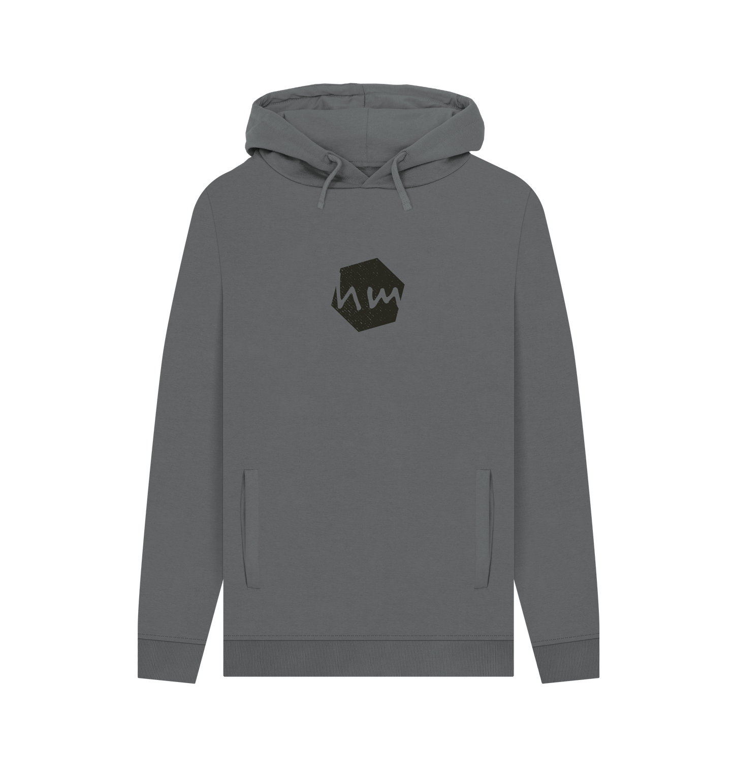 Slate Grey Printed Hoody Front
