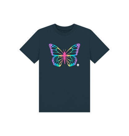 Denim Blue Printed Kids T-Shirt Front