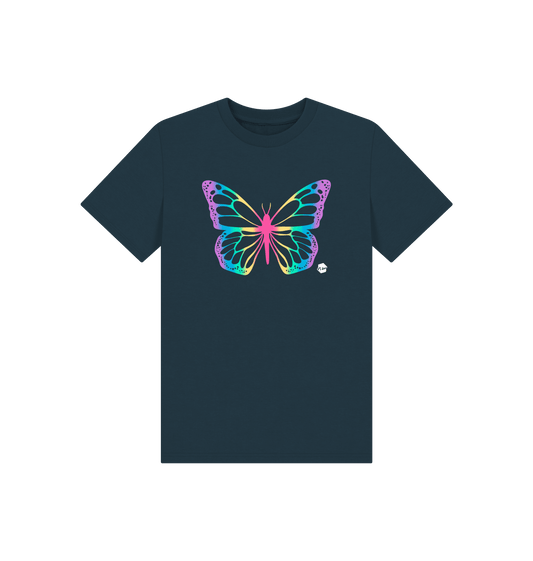 Denim Blue Printed Kids T-Shirt Front