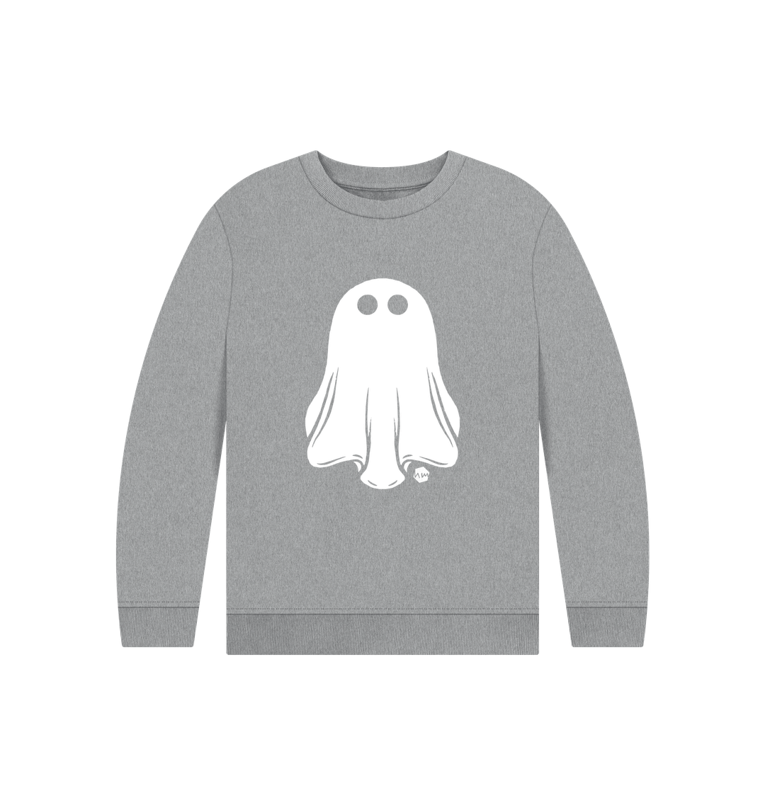 Athletic Grey Printed Kids Jumper Front