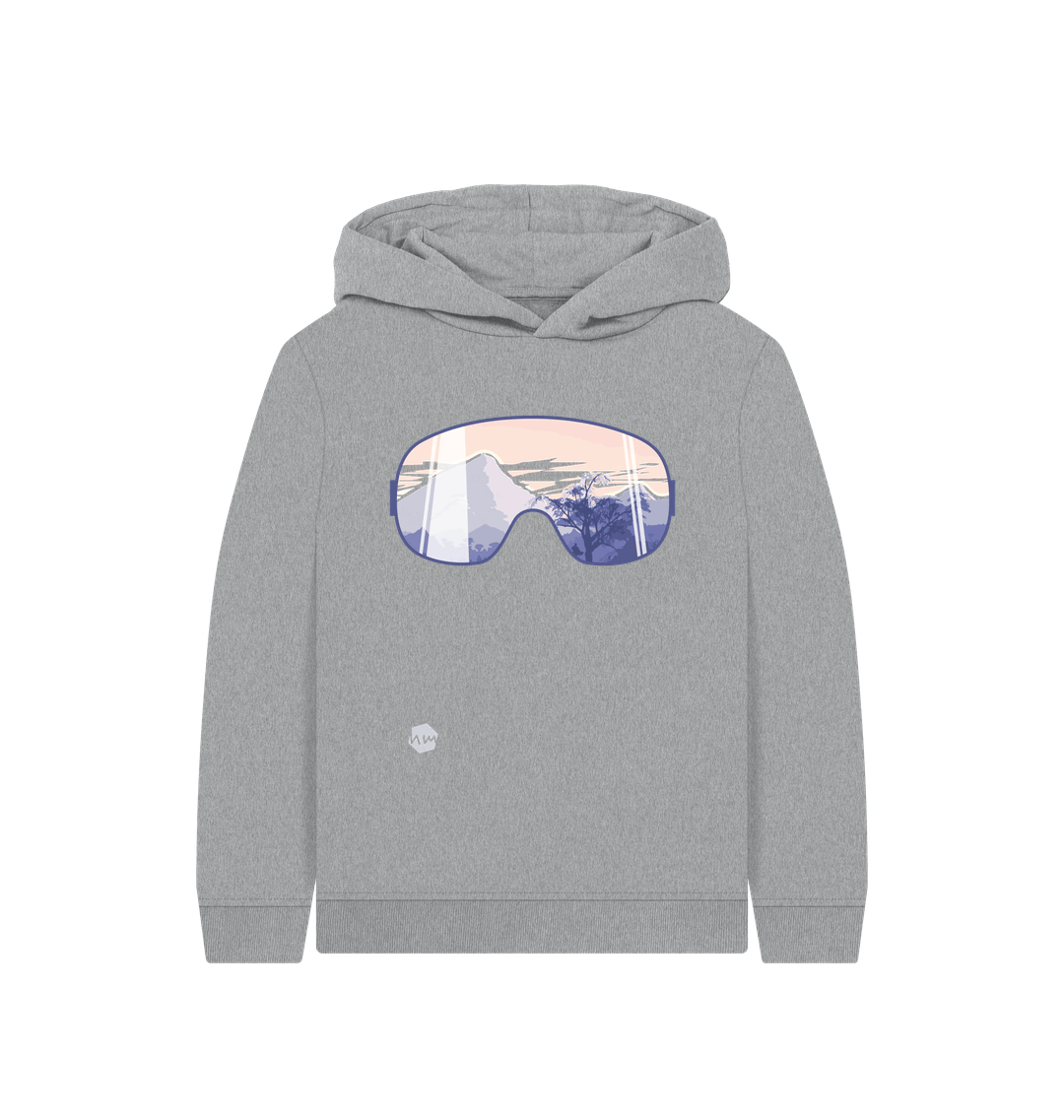 Athletic Grey Printed Kids Hoodie Front