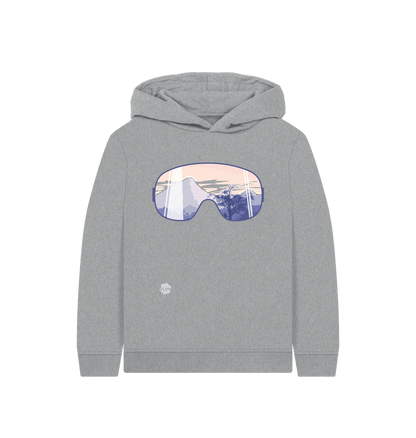 Athletic Grey Printed Kids Hoodie Front