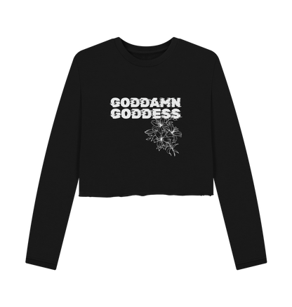 Black Printed Boxy Jumpers Front