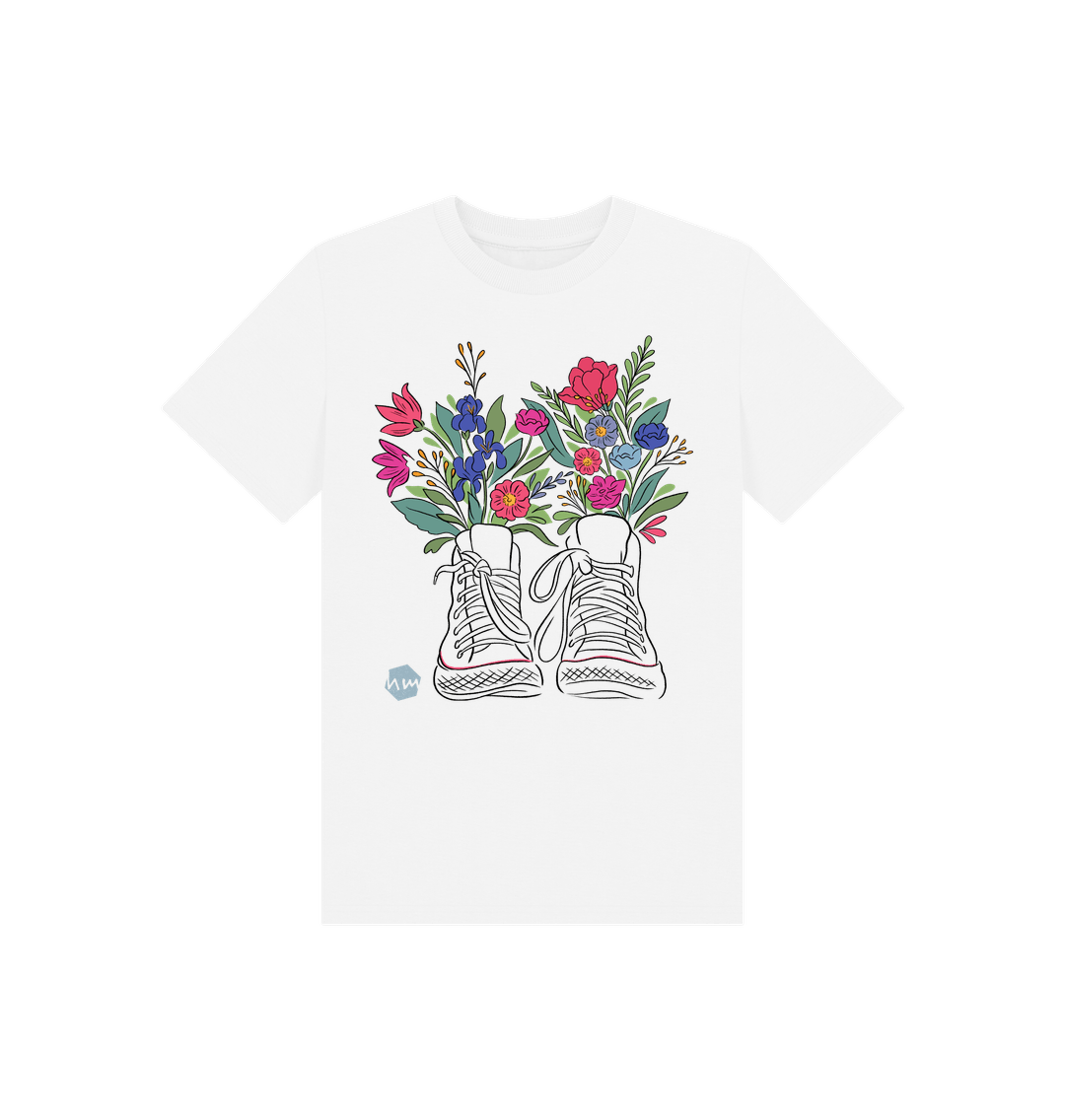 White Printed Kids T-Shirt