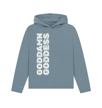 Stone Blue Printed Hoody Front