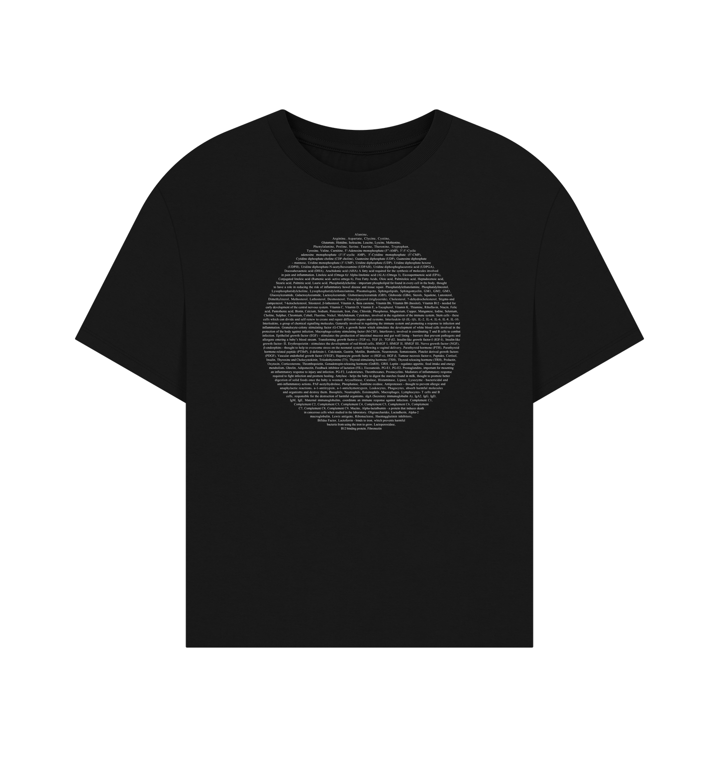 Black Printed T-shirt Front