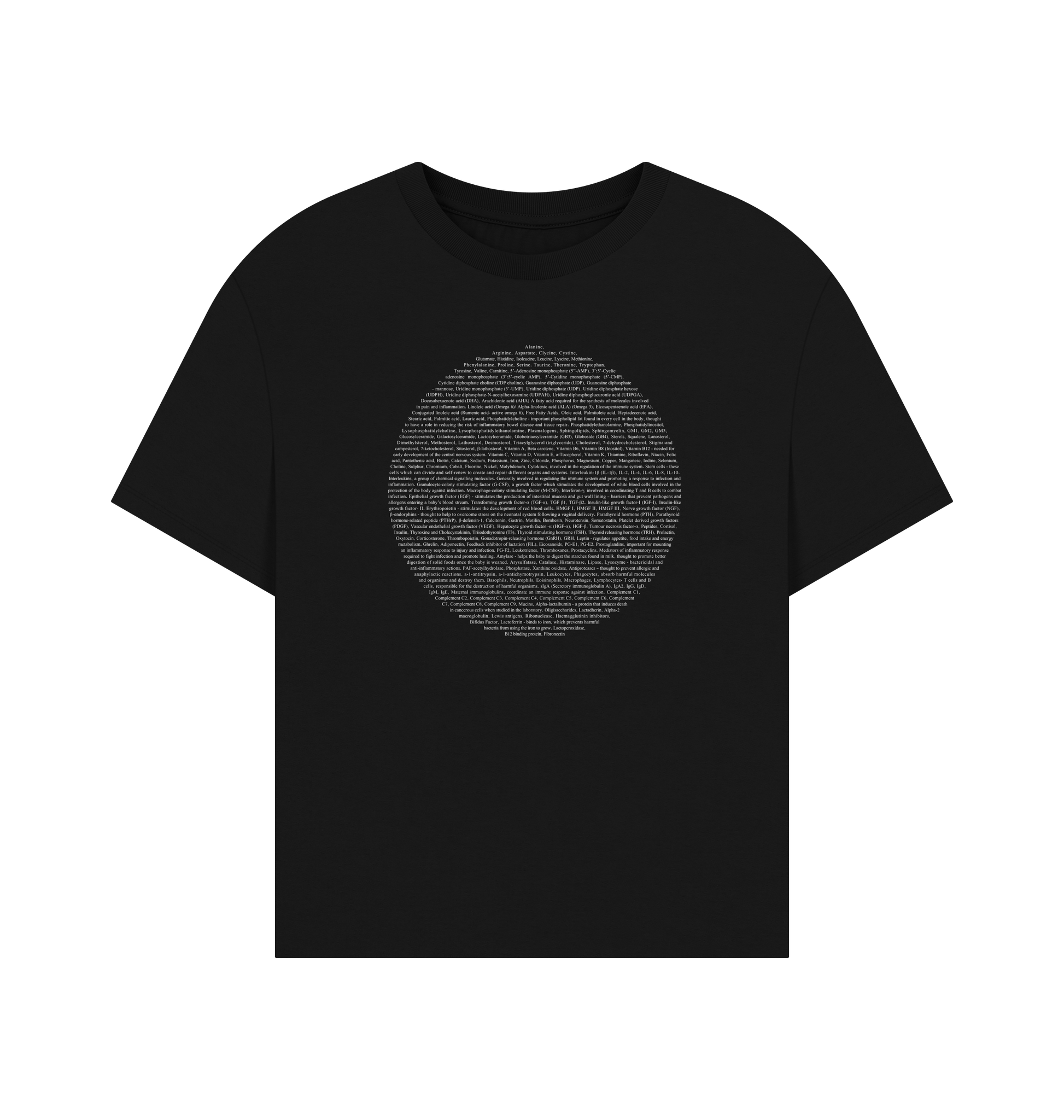 Black Printed T-shirt Front