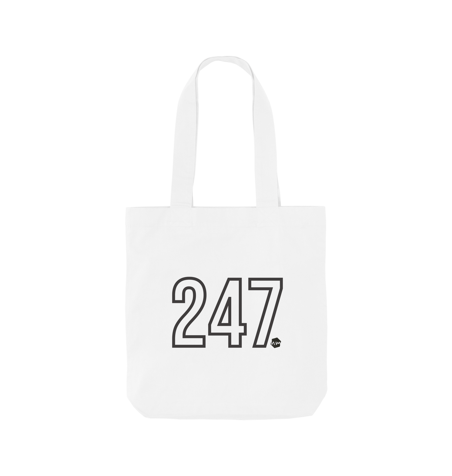 White Printed Bag Front
