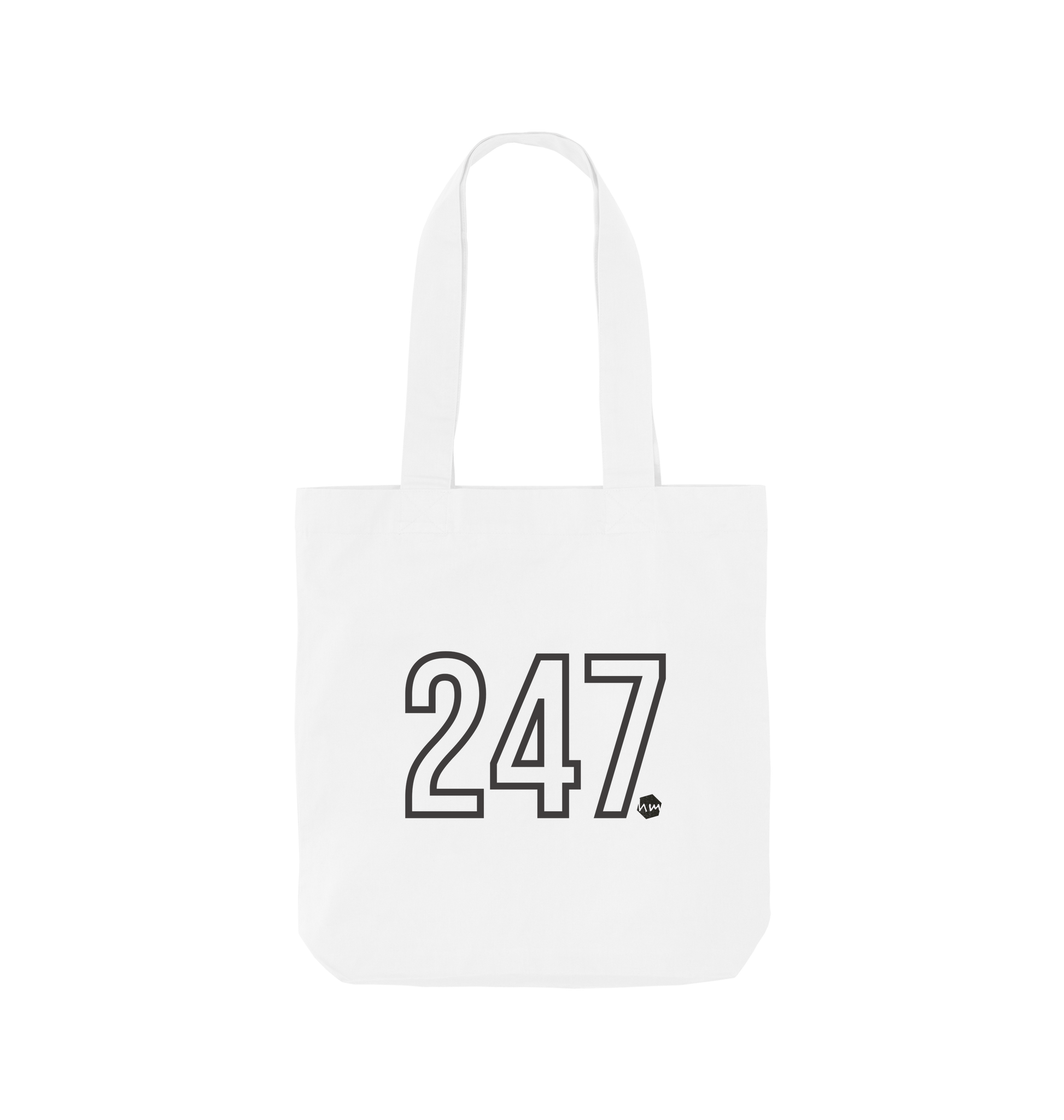 White Printed Bag Front