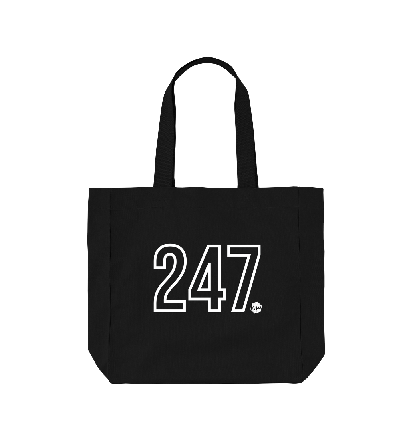 Black Printed Bag Front