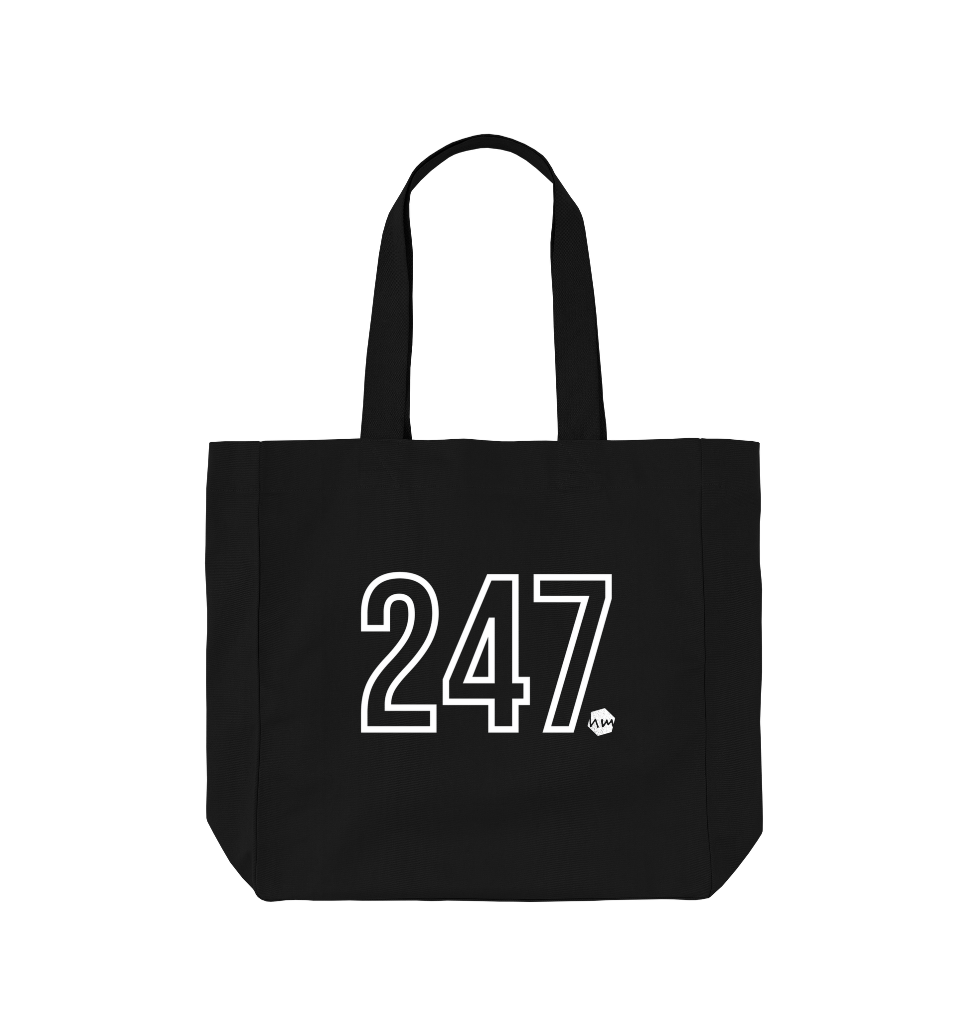 Black Printed Bag Front