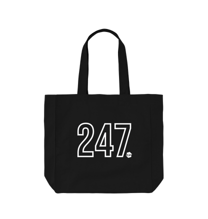 Black Printed Bag Front