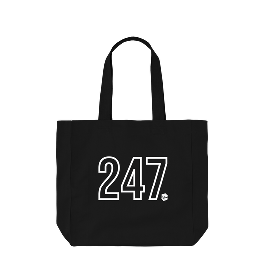 Black Printed Bag Front