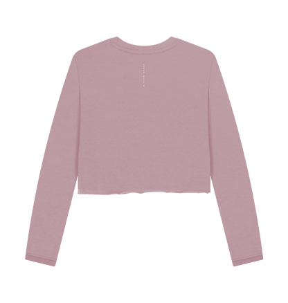 Mauve Printed Boxy Jumpers Back