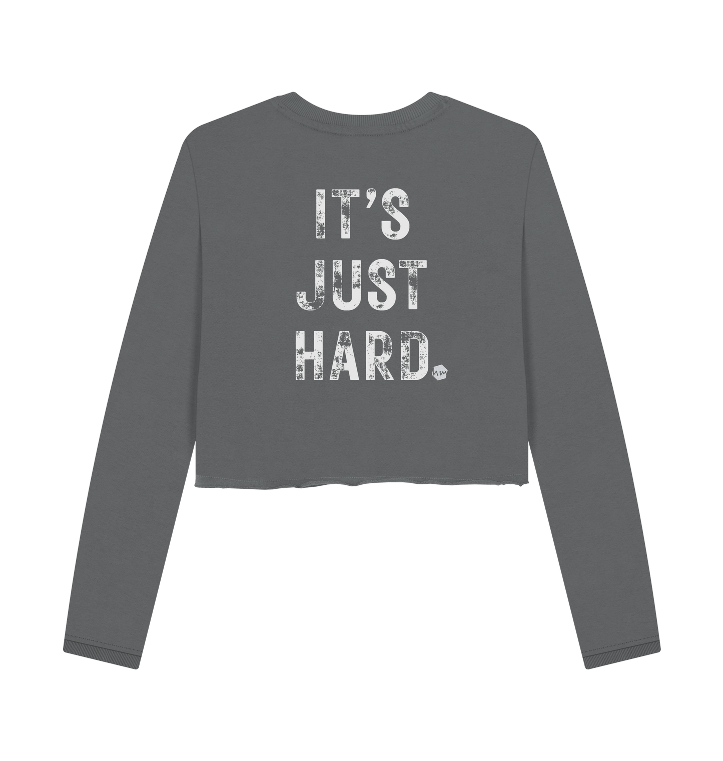 Slate Grey Printed Boxy Jumpers Back