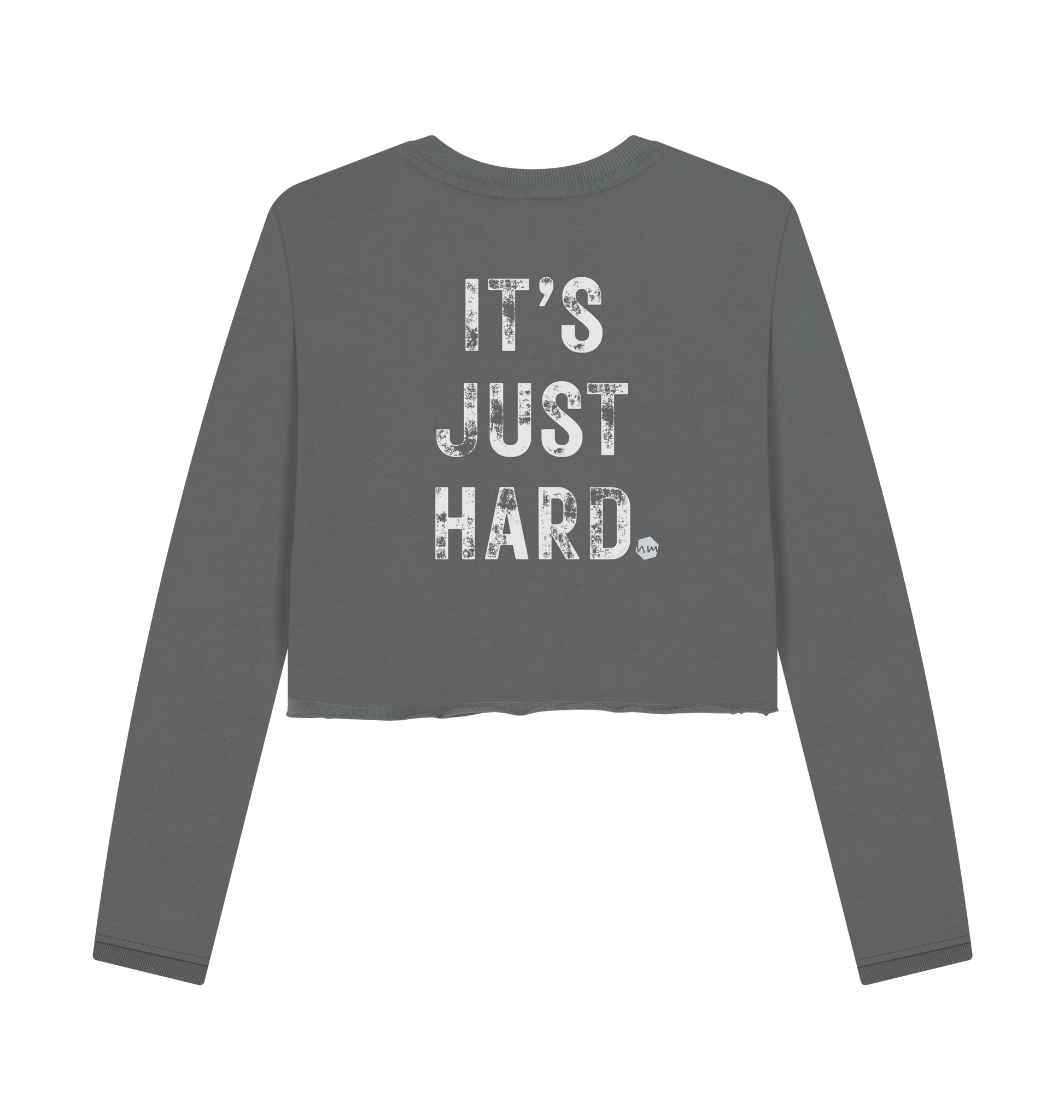 Slate Grey Printed Boxy Jumpers Back