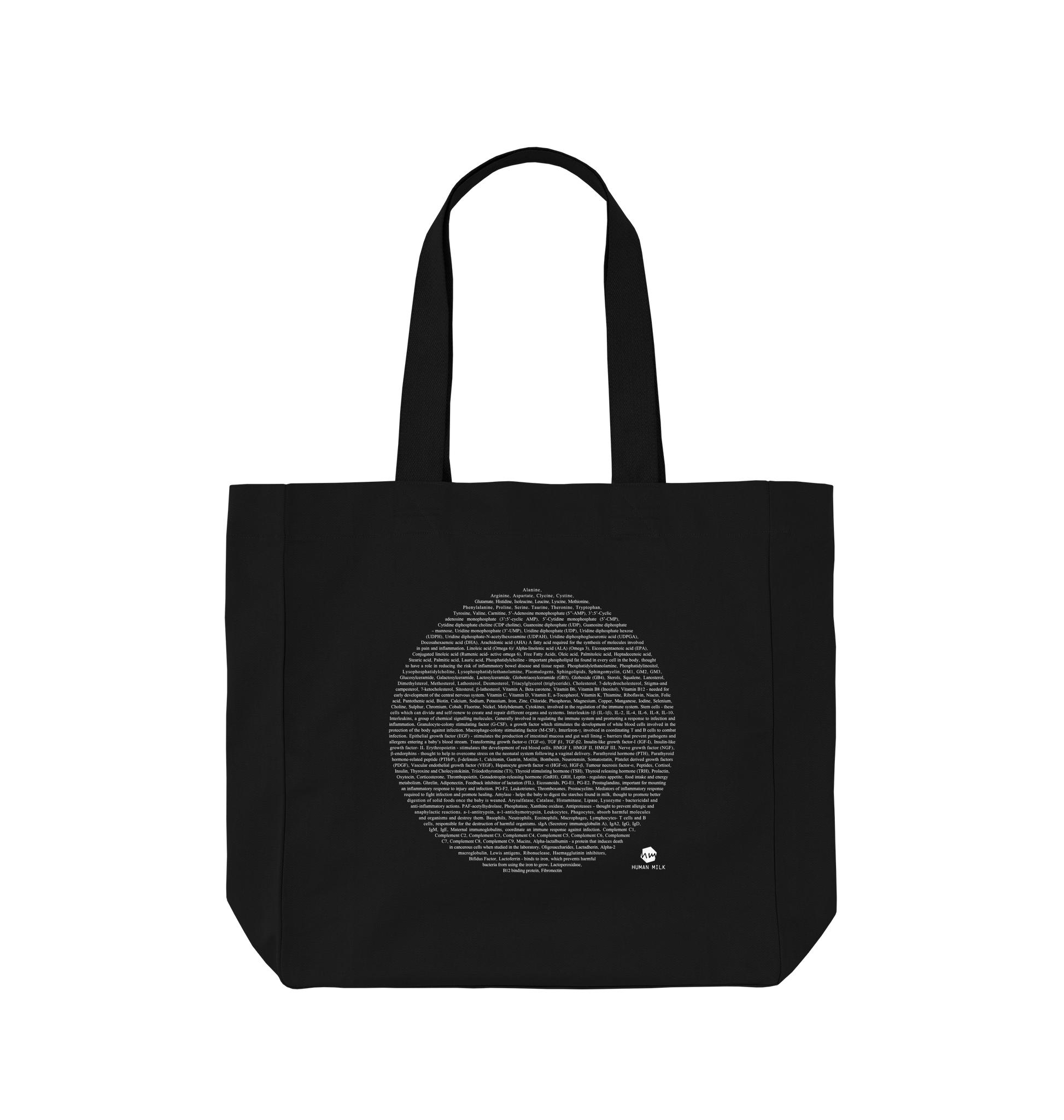 Black Printed Bag Front