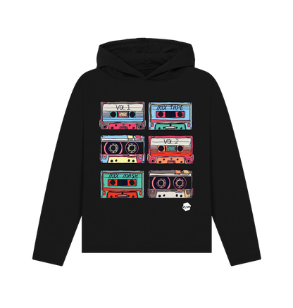 Black Printed Hoody Front