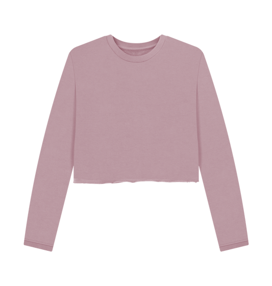 Mauve Printed Boxy Jumpers Front