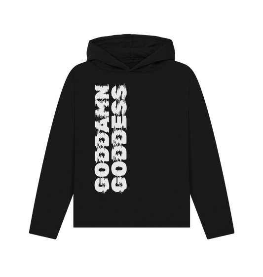Black Printed Hoody Front