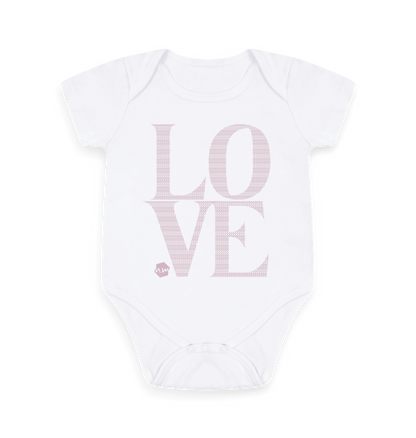 White Printed baby grow Front