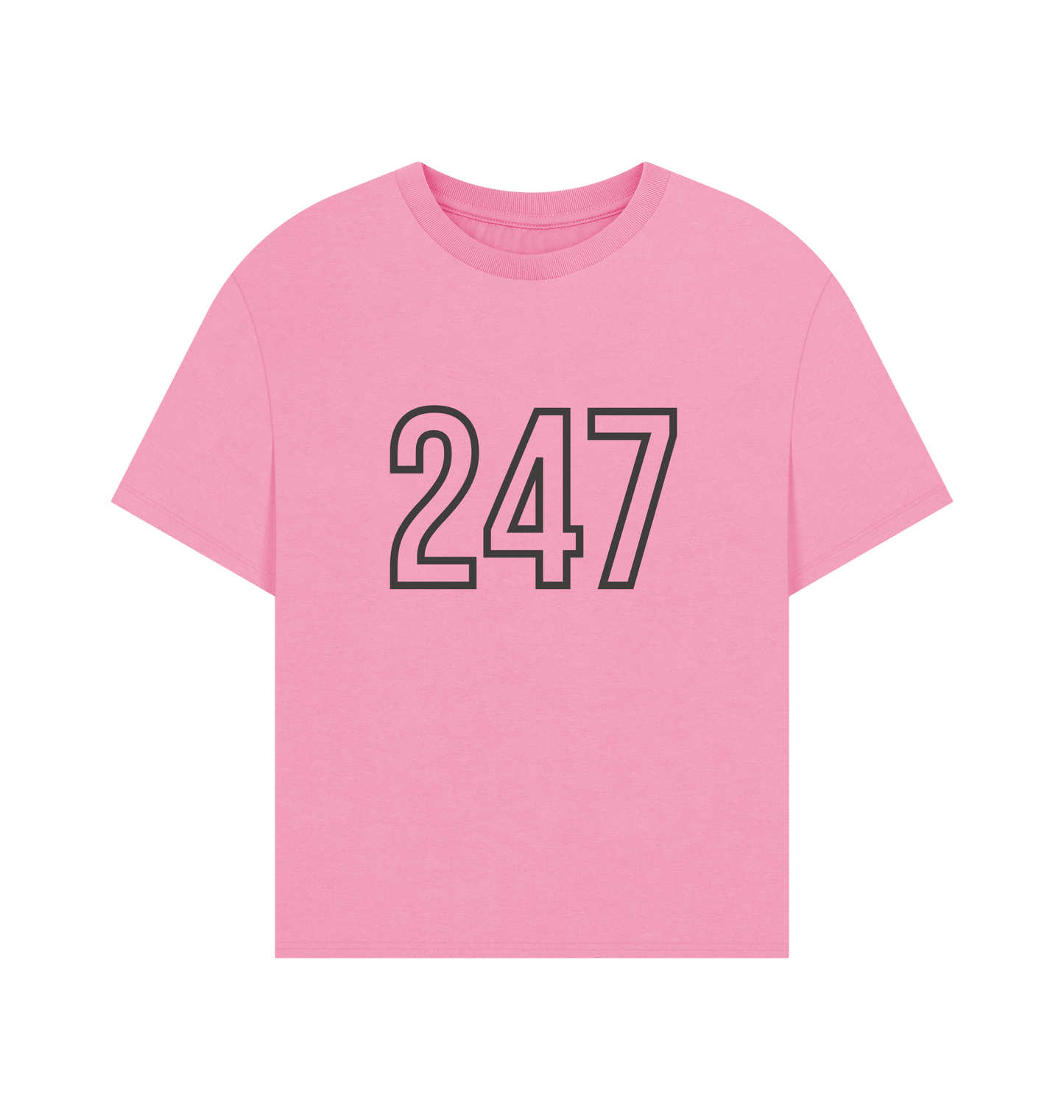 Rose Pink Printed T-shirt Front