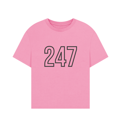 Rose Pink Printed T-shirt Front